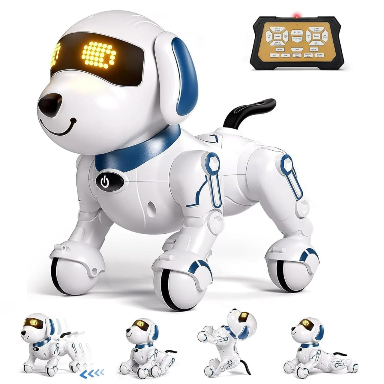 Smart RC Robot Dog – Interactive, Programmable Toy with Sound & LED Eyes KidzlyKids