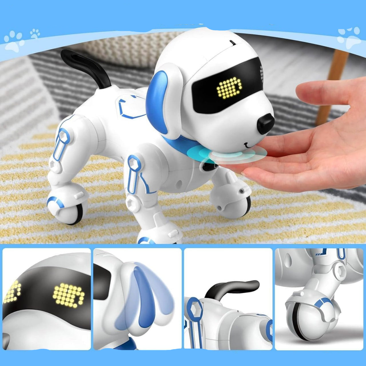 Smart RC Robot Dog – Interactive, Programmable Toy with Sound & LED Eyes KidzlyKids