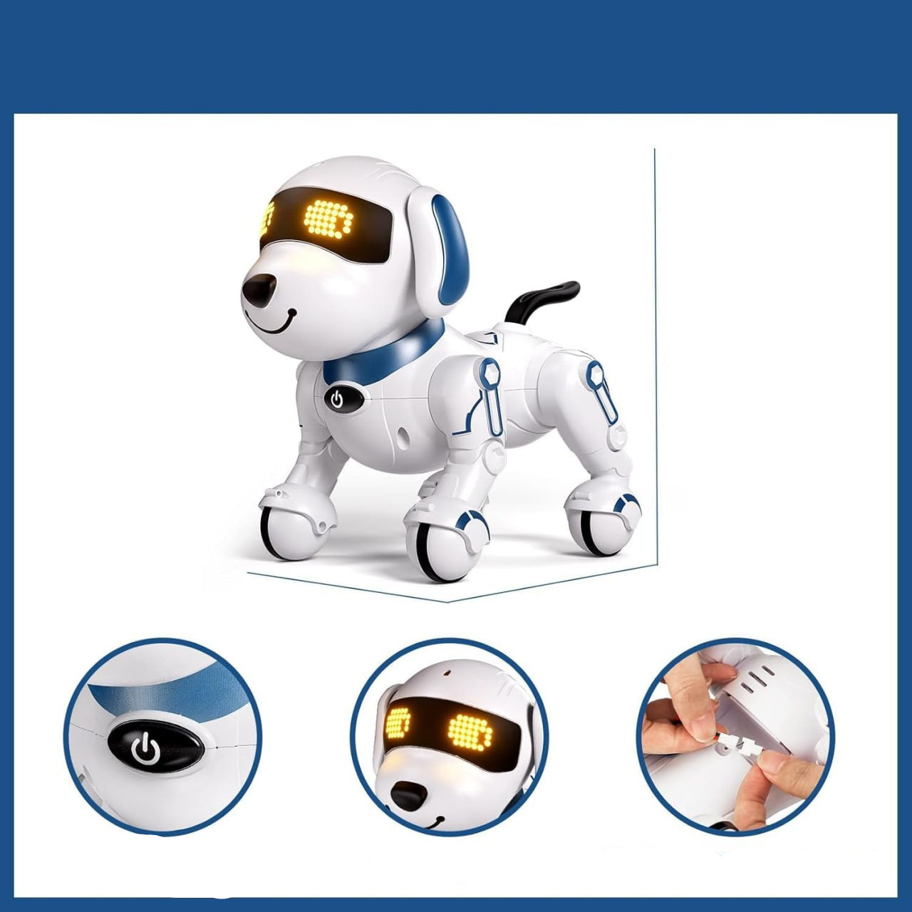 Smart RC Robot Dog – Interactive, Programmable Toy with Sound & LED Eyes KidzlyKids