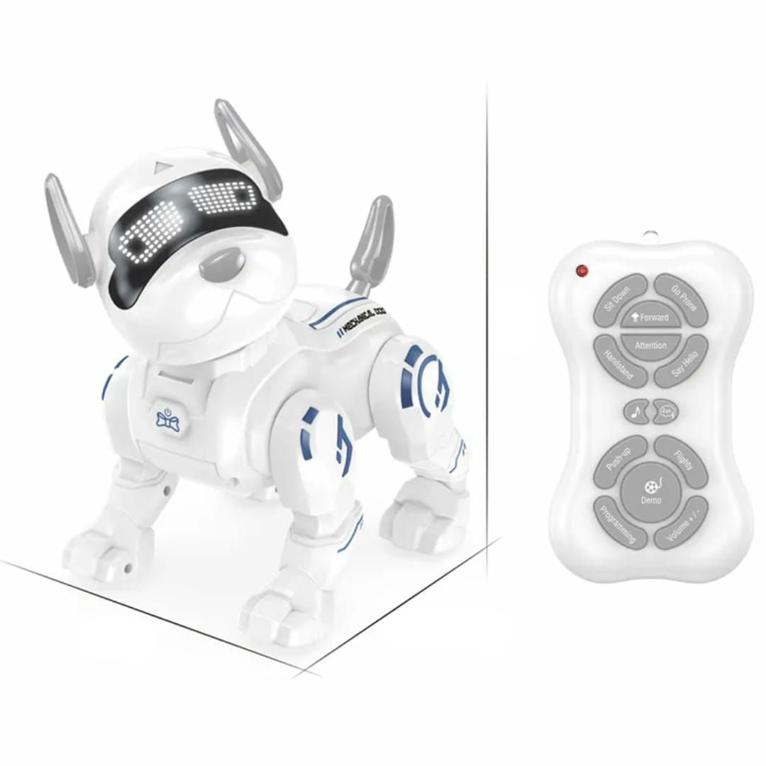 Interactive RC Robot Dog – Smart, Programmable Toy with Sound & LED Eyes KidzlyKids