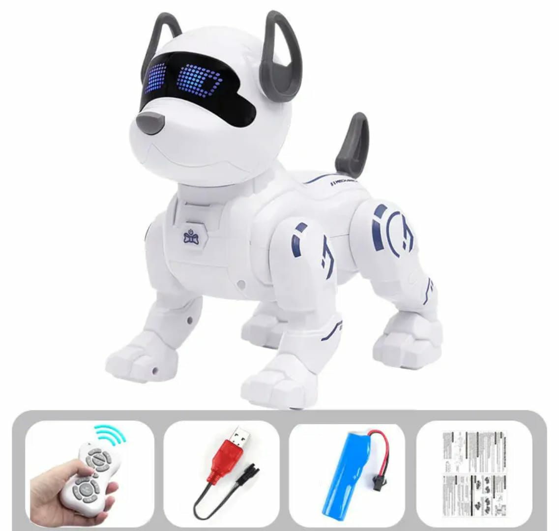 Interactive RC Robot Dog – Smart, Programmable Toy with Sound & LED Eyes KidzlyKids