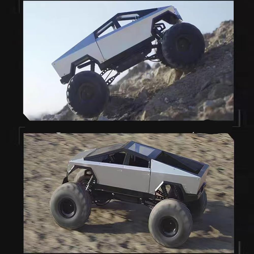 Large 4WD RC Car – Metal Shell Monster Truck with Headlights & Battery (Multi color) KidzlyKids