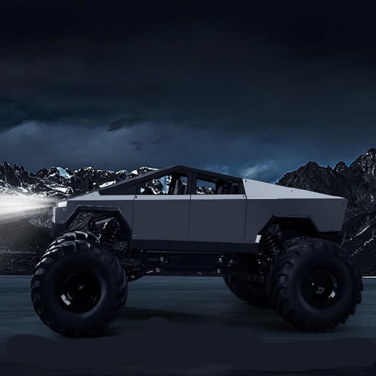 Large 4WD RC Car – Metal Shell Monster Truck with Headlights & Battery (Multi color) KidzlyKids