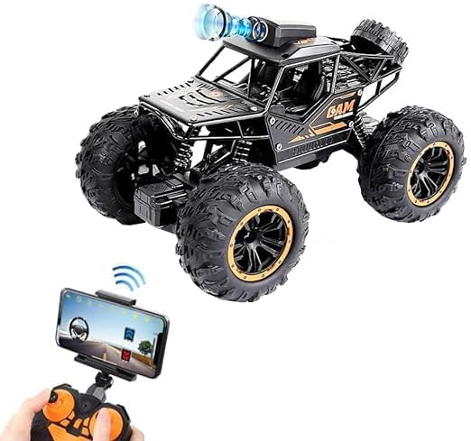 RC Car with 720P HD Camera – 1/18 Scale Off-Road Truck, WiFi FPV, for Kids & Adults (Multicolor) KidzlyKids
