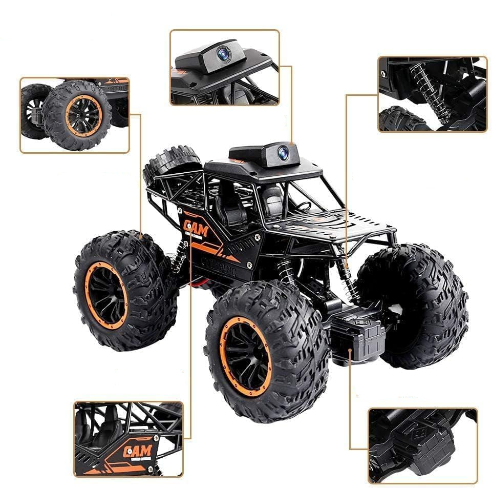 RC Car with 720P HD Camera – 1/18 Scale Off-Road Truck, WiFi FPV, for Kids & Adults (Multicolor) KidzlyKids