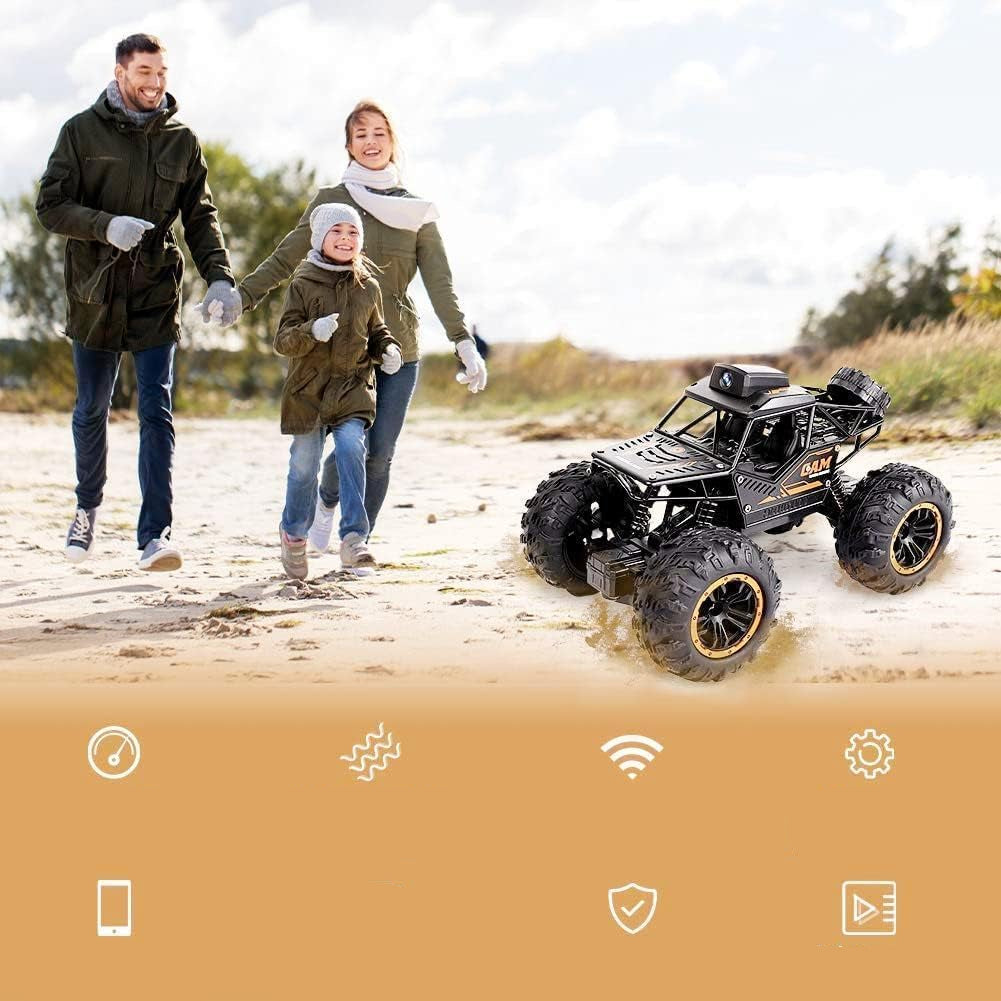 RC Car with 720P HD Camera – 1/18 Scale Off-Road Truck, WiFi FPV, for Kids & Adults (Multicolor) KidzlyKids