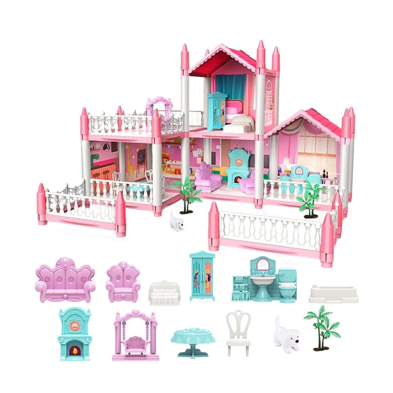 Barbie Dollhouse – 2-Story Playhouse with Dolls, Furniture & Accessories for Girls (Ages 3–8) KidzlyKids