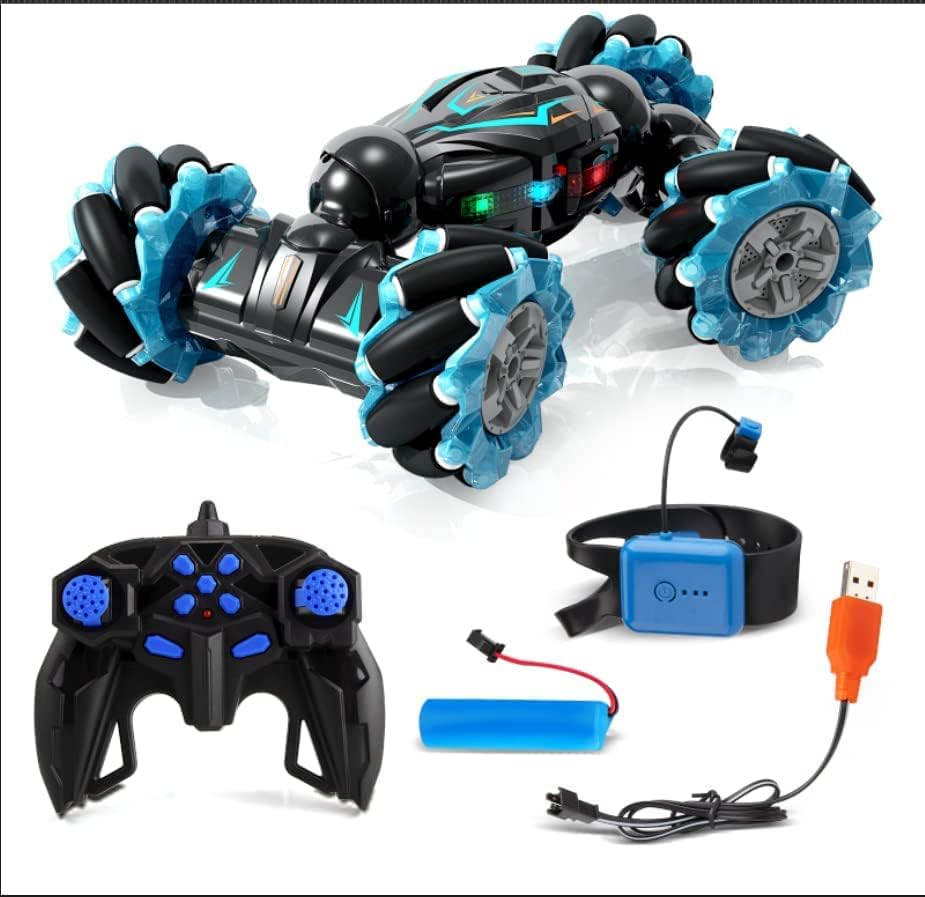 RC Stunt Car – 4WD 360° Flip Remote Toy with Lights & Music (Multicolor) KidzlyKids