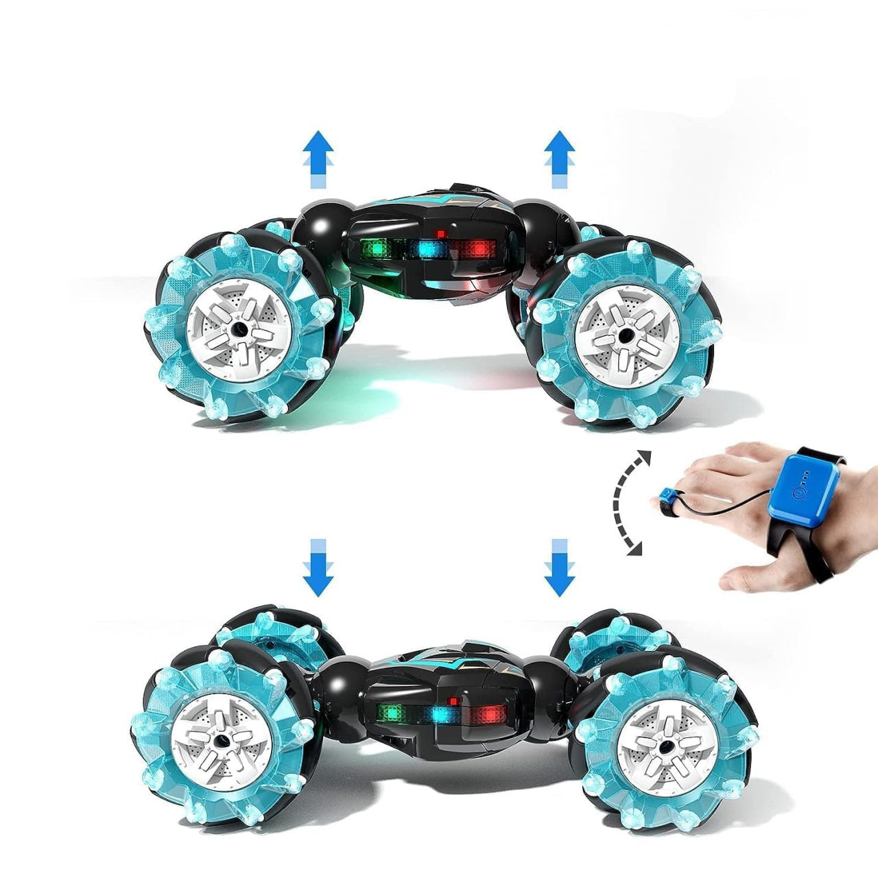 RC Stunt Car – 4WD 360° Flip Remote Toy with Lights & Music (Multicolor) KidzlyKids