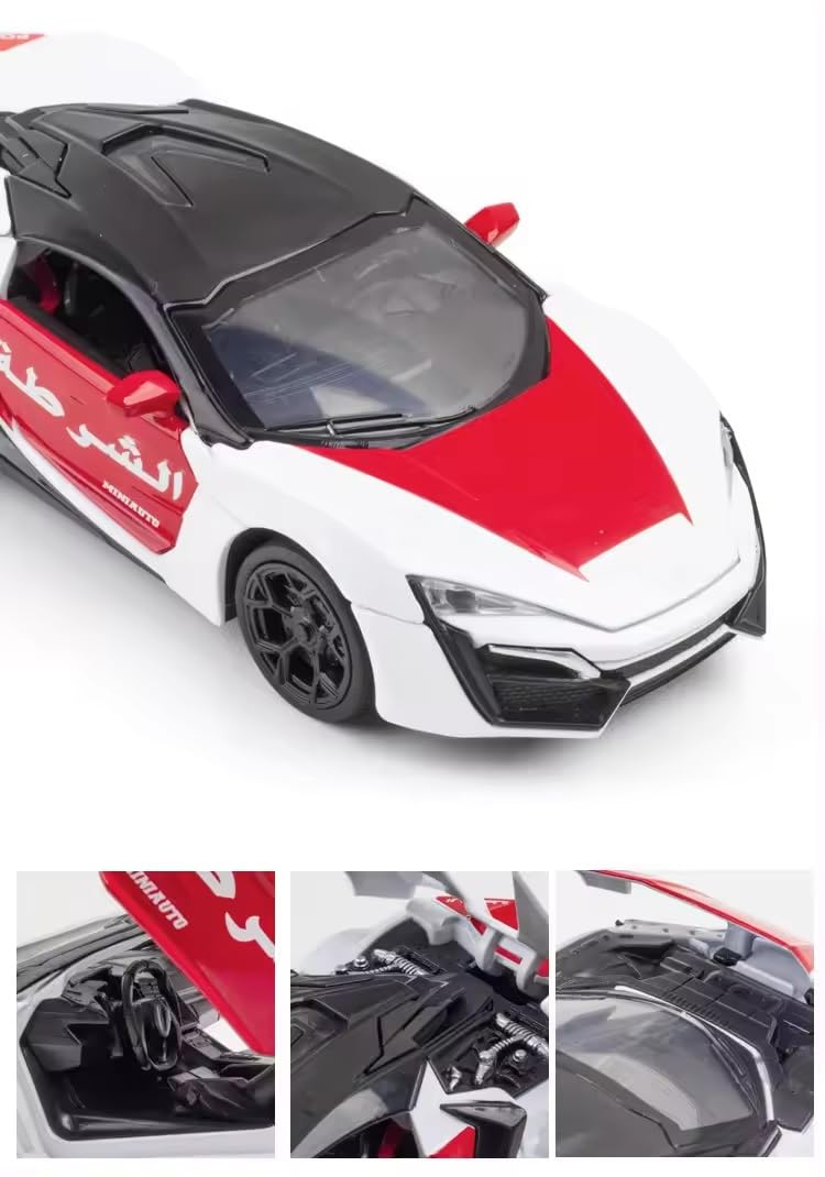 Lykan Hypersport Die-Cast Car – Pull Back Toy with Lights, Music & Openable Doors KidzlyKids