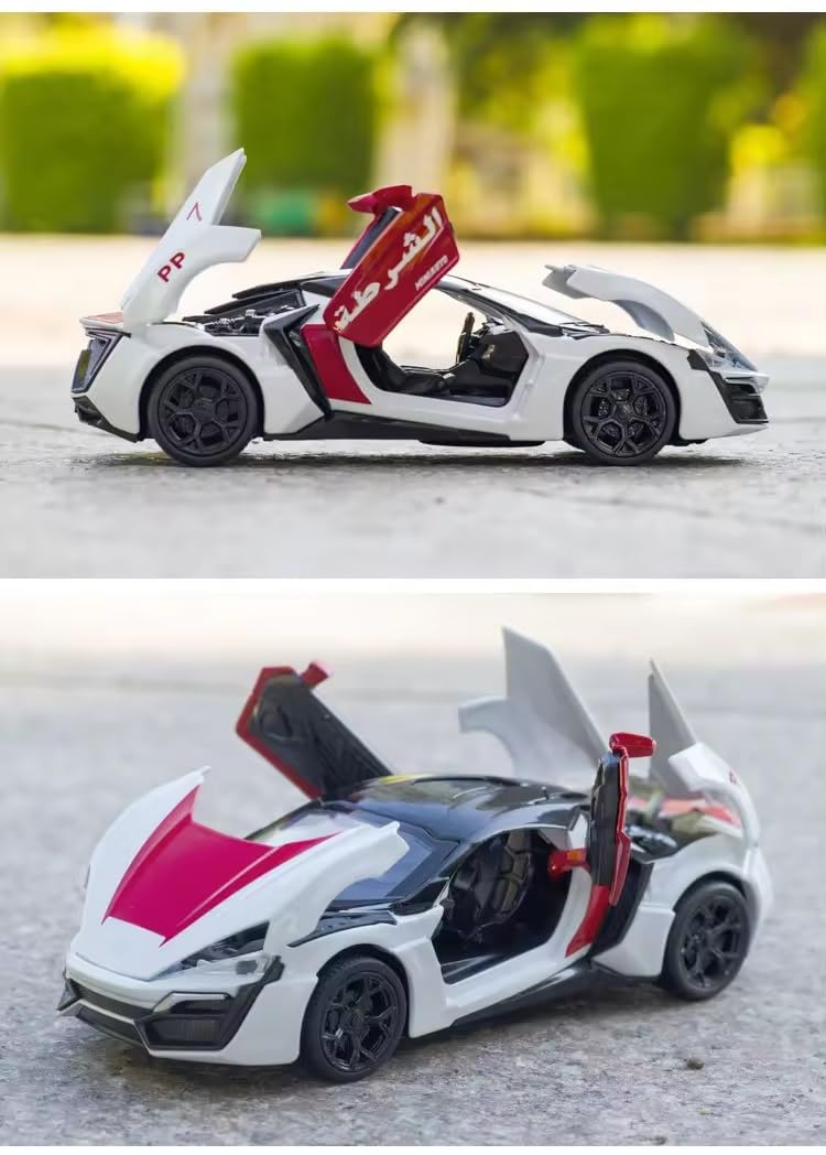 Lykan Hypersport Die-Cast Car – Pull Back Toy with Lights, Music & Openable Doors KidzlyKids