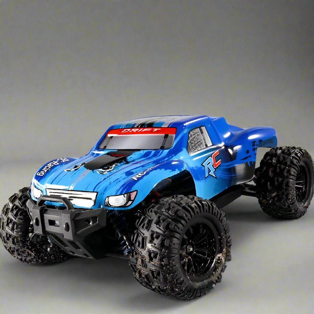 RC Monster Truck – 40+KM/H High-Speed 4WD Waterproof Truggy with Battery (Multicolor) KidzlyKids