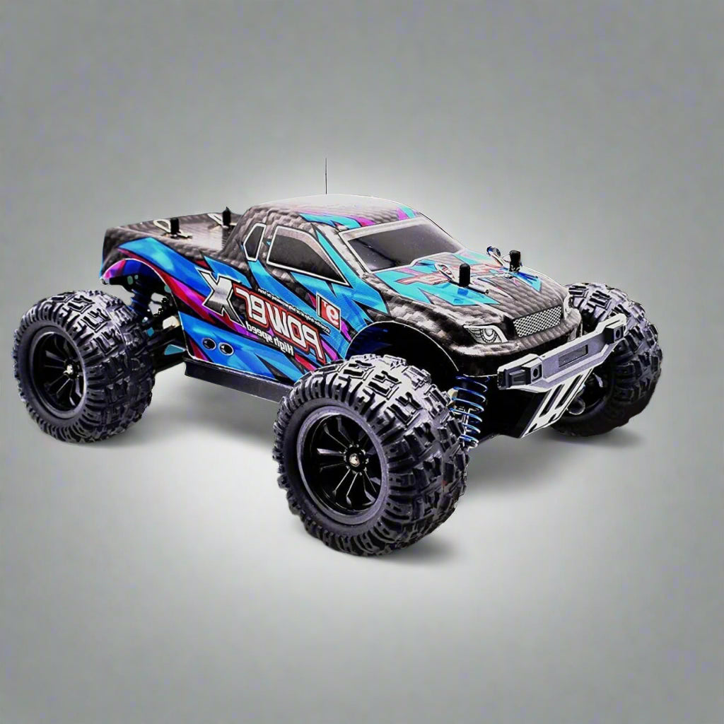 RC Monster Truck – 40+KM/H High-Speed 4WD Waterproof Truggy with Battery (Multicolor) KidzlyKids