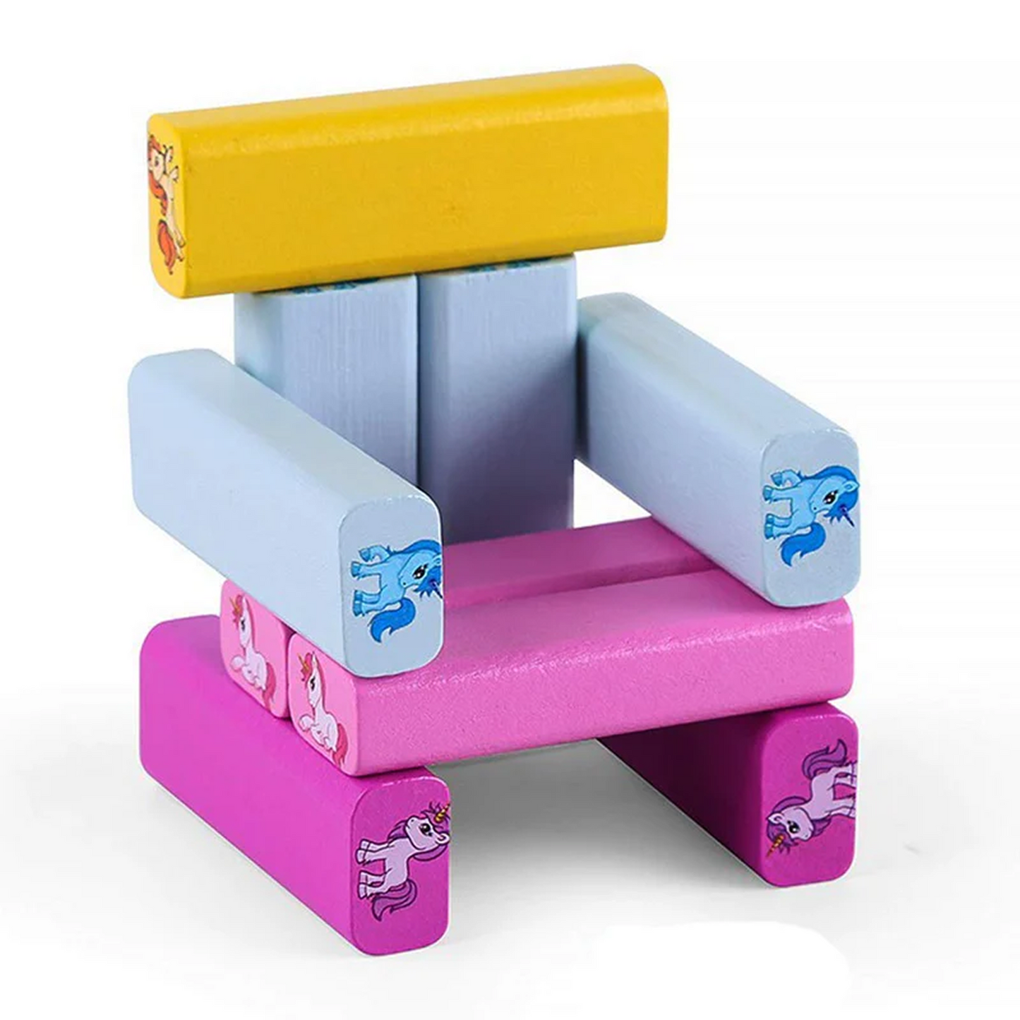 Unicorn Stacking Blocks – 54 Pcs - KidzlyKids