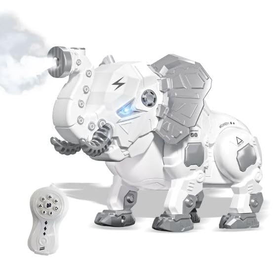 Pascol RC Jungle Elephant – Realistic Walking Toy with Light, Music & Smoke Function KidzlyKids