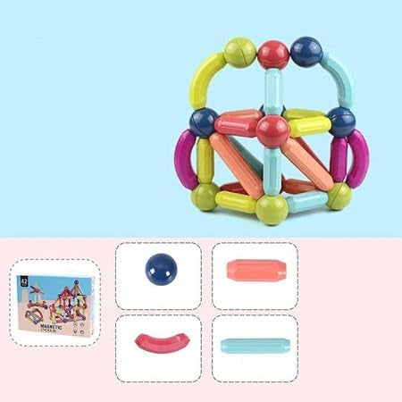 42-Piece Magnetic Building Set – Colorful Sticks & Balls for Kids KidzlyKids