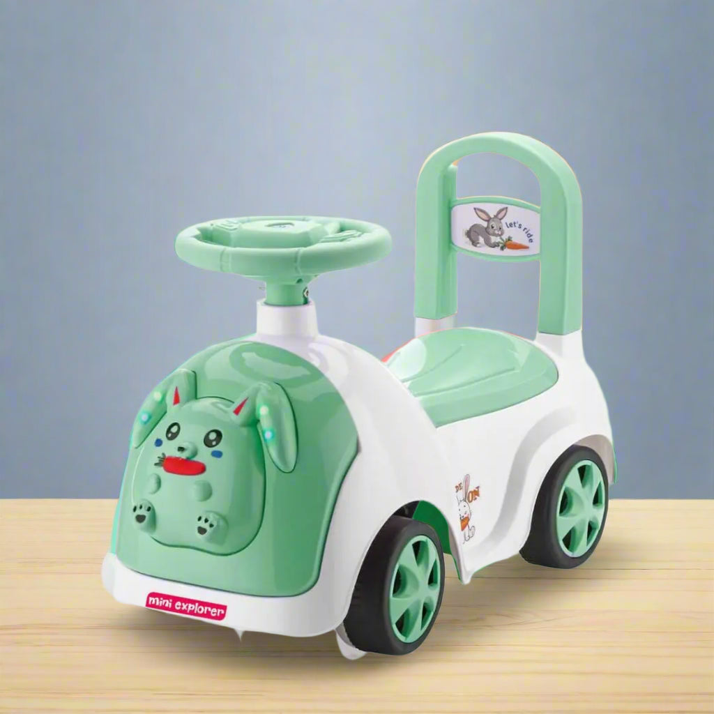 Rabbit Ride-On Toy with Lights, Music & Storage KidzlyKids