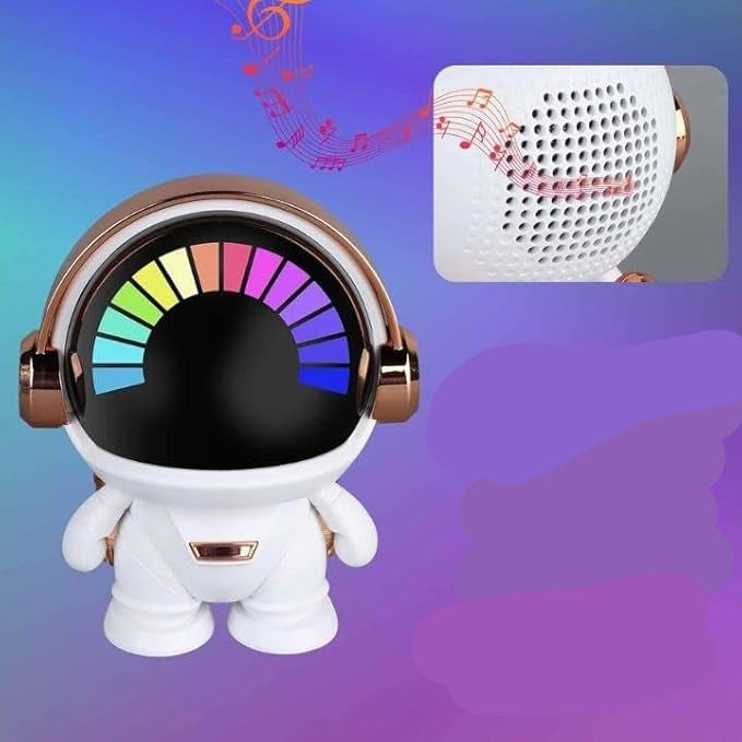 Space Robot Sound, Compact Astronaut Bluetooth Smart Speaker, Portable Wireless Speaker with HiFi Sound Quality KidzlyKids