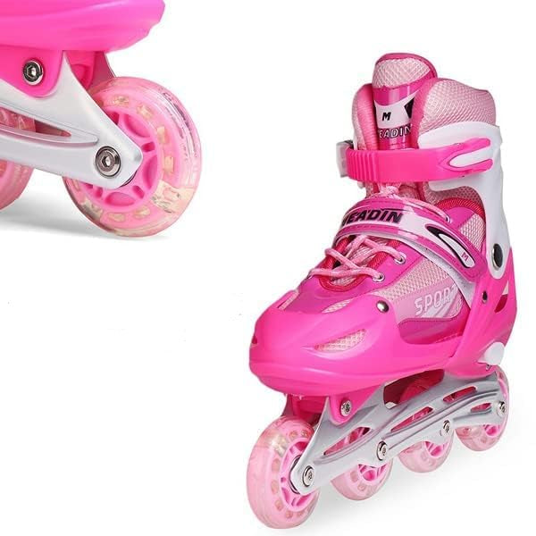 High Inline Skates with PU Flashing Wheel Aluminum Body in-Line Skates KidzlyKids