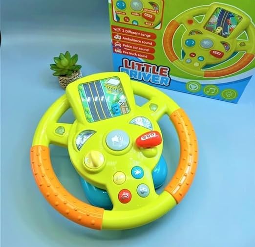Steering Wheel Toy for Kids Simulation Driving Car Toy with Light & Sound KidzlyKids