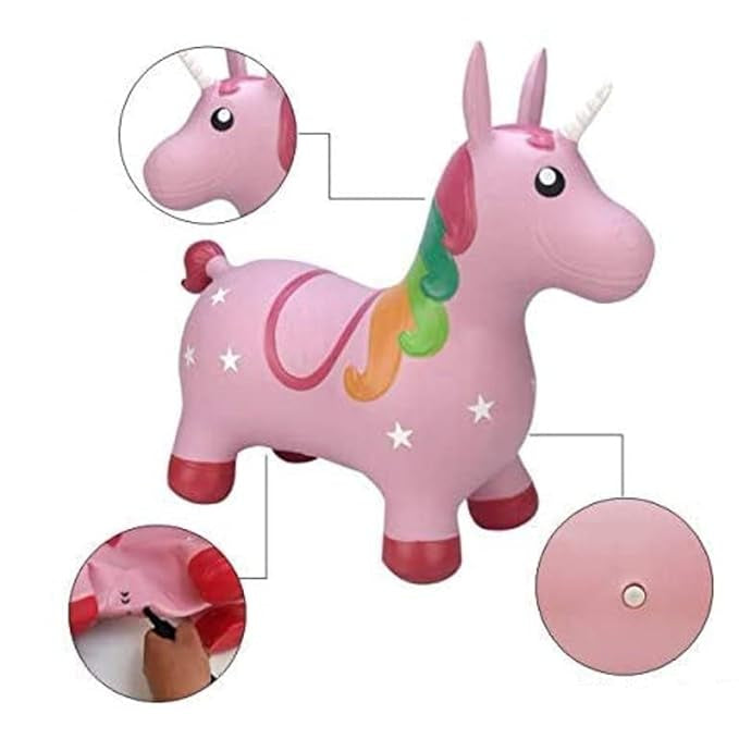 20 inches Large Size Inflatable Jumping & Riding Bouncing Unicorn KidzlyKids