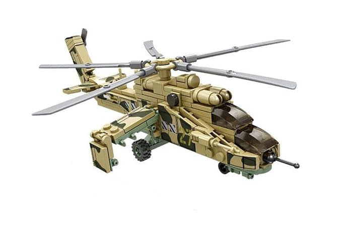 Mi-24 Hind Helicopter Toy | 212-Piece Military Block Set KidzlyKids