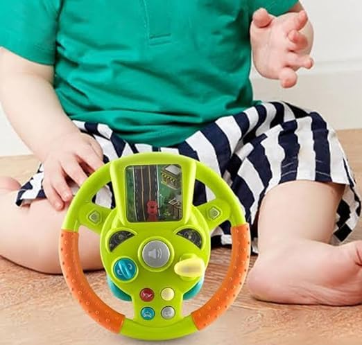 Steering Wheel Toy for Kids Simulation Driving Car Toy with Light & Sound KidzlyKids