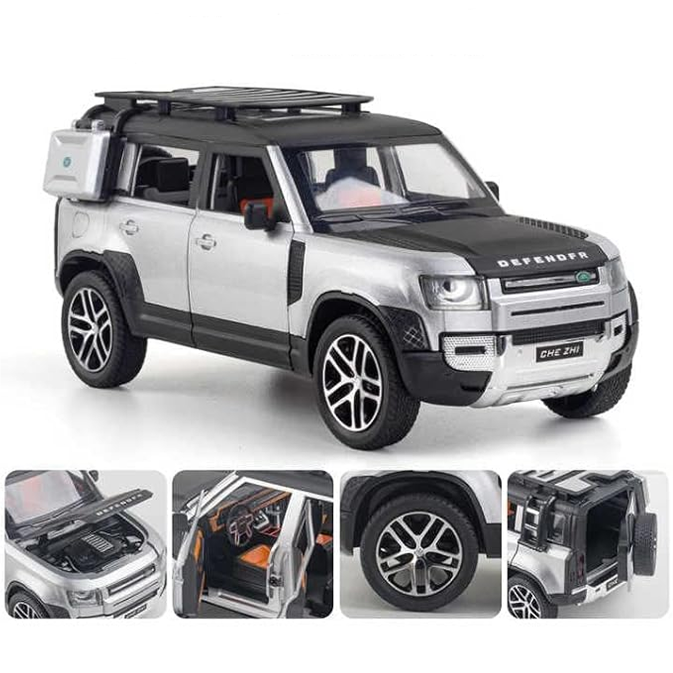 Land Roverr Defenderr Diecast Toy Car – White - KidzlyKids