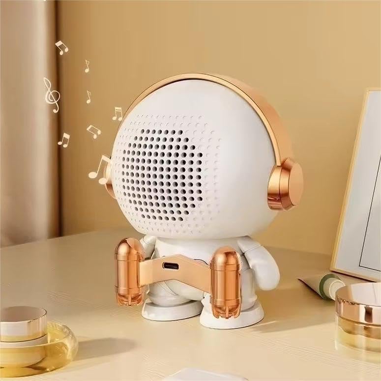 Space Robot Sound, Compact Astronaut Bluetooth Smart Speaker, Portable Wireless Speaker with HiFi Sound Quality KidzlyKids