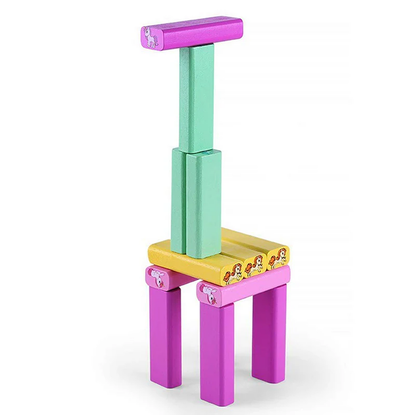 Unicorn Stacking Blocks – 54 Pcs - KidzlyKids