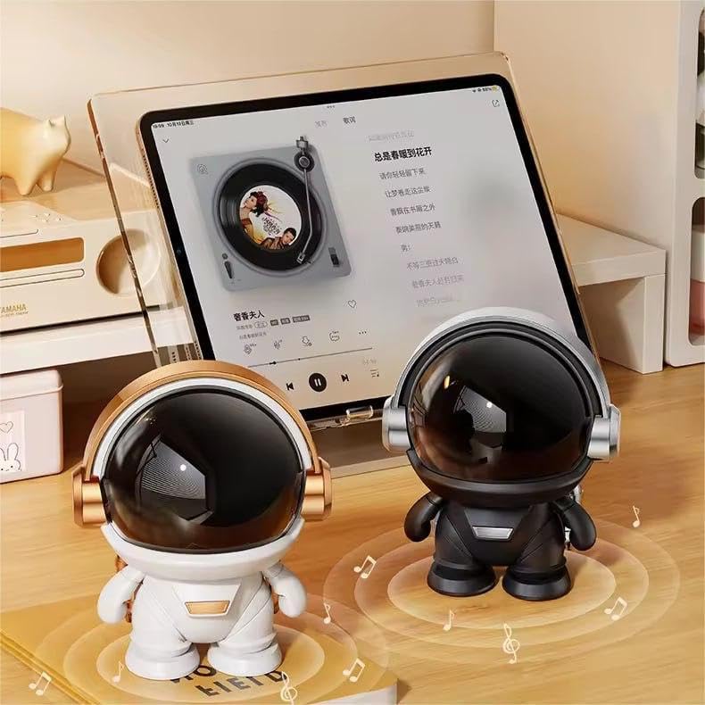 Space Robot Sound, Compact Astronaut Bluetooth Smart Speaker, Portable Wireless Speaker with HiFi Sound Quality KidzlyKids