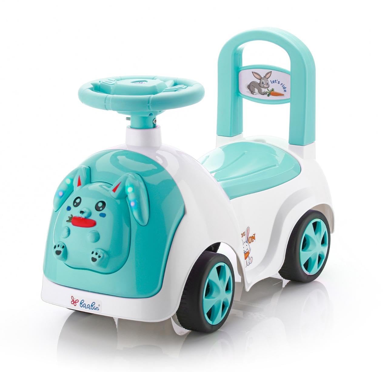 Rabbit Ride-On Toy with Lights, Music & Storage KidzlyKids