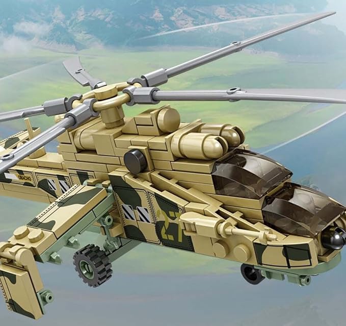 Mi-24 Hind Helicopter Toy | 212-Piece Military Block Set KidzlyKids