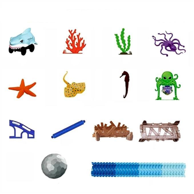 Shark Toy 148PCs Car Racing Track Train Toys KidzlyKids