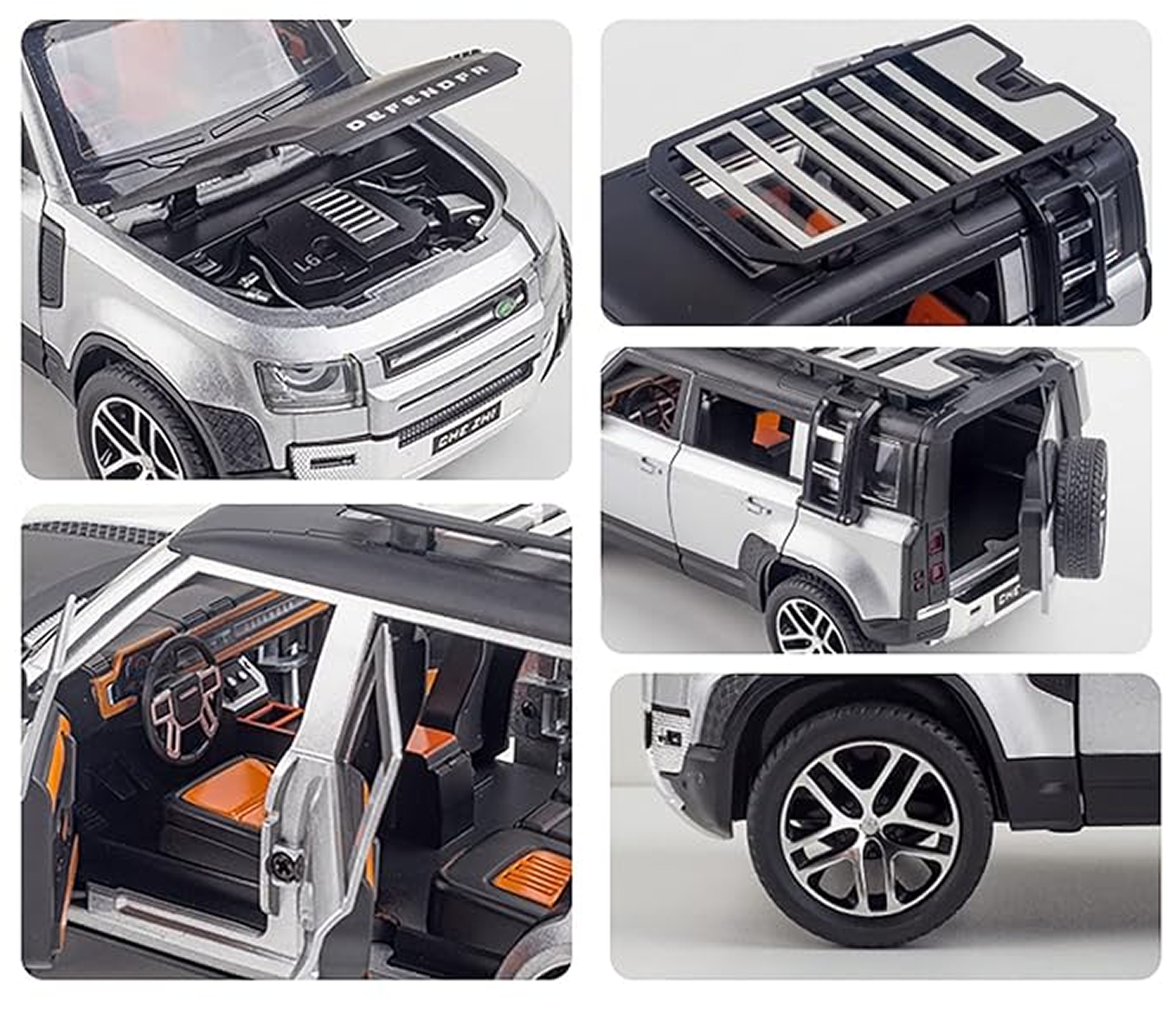 Land Roverr Defenderr Diecast Toy Car – White - KidzlyKids
