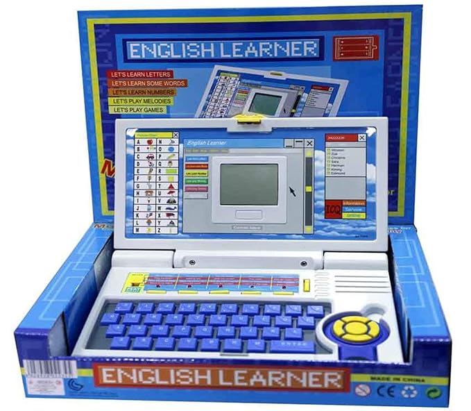 Educational English Learner Laptop with Keyboard Mouse for Kids 20 Activity Games KidzlyKids