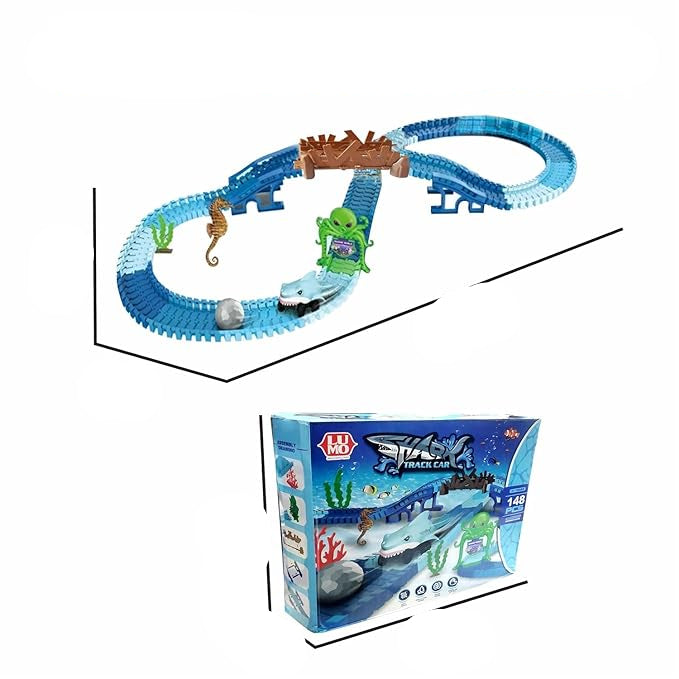 Shark Toy 148PCs Car Racing Track Train Toys KidzlyKids