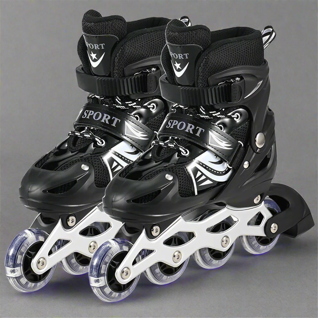 High Inline Skates with PU Flashing Wheel Aluminum Body in-Line Skates KidzlyKids