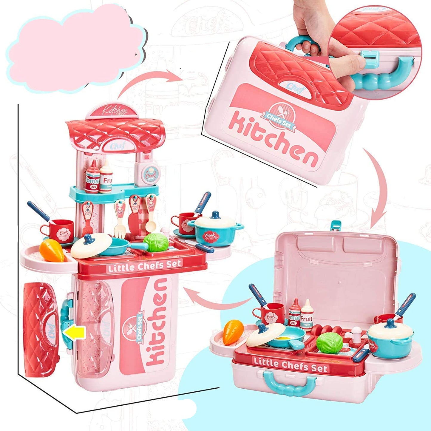 KITCHEN SET 3 IN 1 KidzlyKids