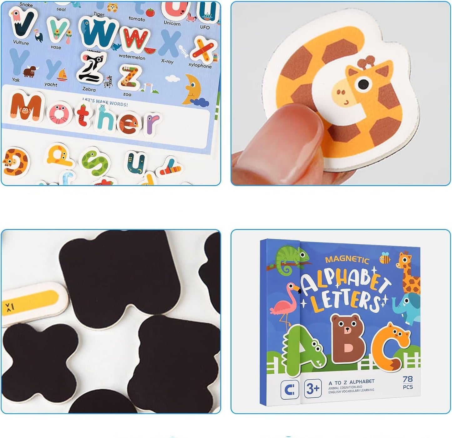 Magnetic Alphabet Letters Set | 78-Piece Educational Toy KidzlyKids