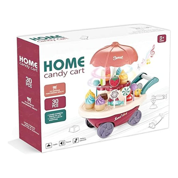 Ice Cream Toy Trolley Cart Play with Music and Lighting KidzlyKids