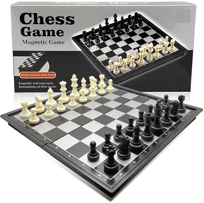Foldable Chess Board – 10'' Chess Set for Beginners & Learning KidzlyKids
