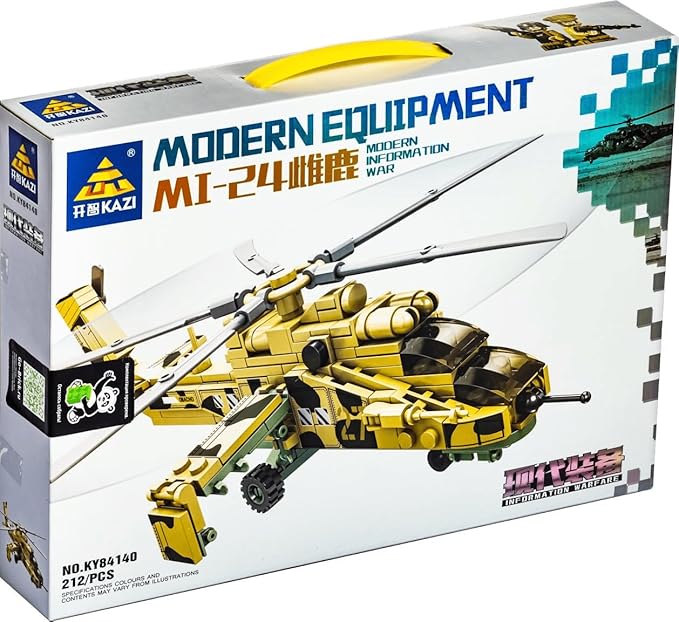Mi-24 Hind Helicopter Toy | 212-Piece Military Block Set KidzlyKids