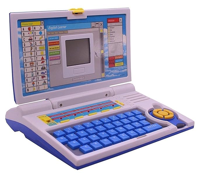 Educational English Learner Laptop with Keyboard Mouse for Kids 20 Activity Games KidzlyKids