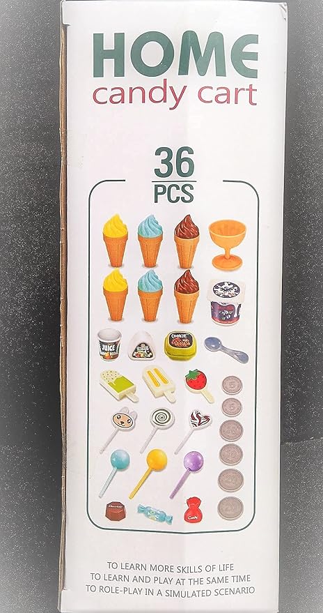 Ice Cream Toy Trolley Cart Play with Music and Lighting KidzlyKids