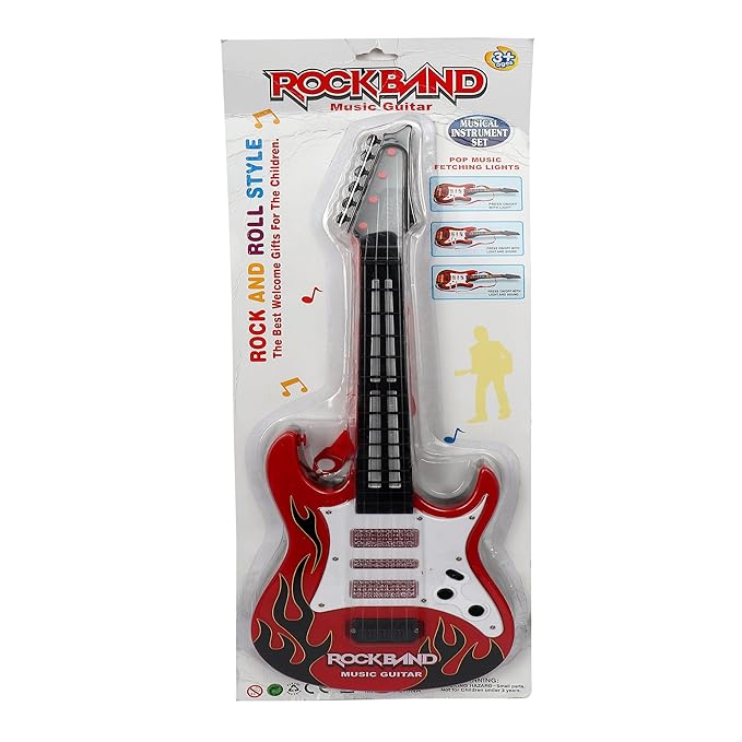 Rock Band Musical Plastic Guitar for Kids KidzlyKids