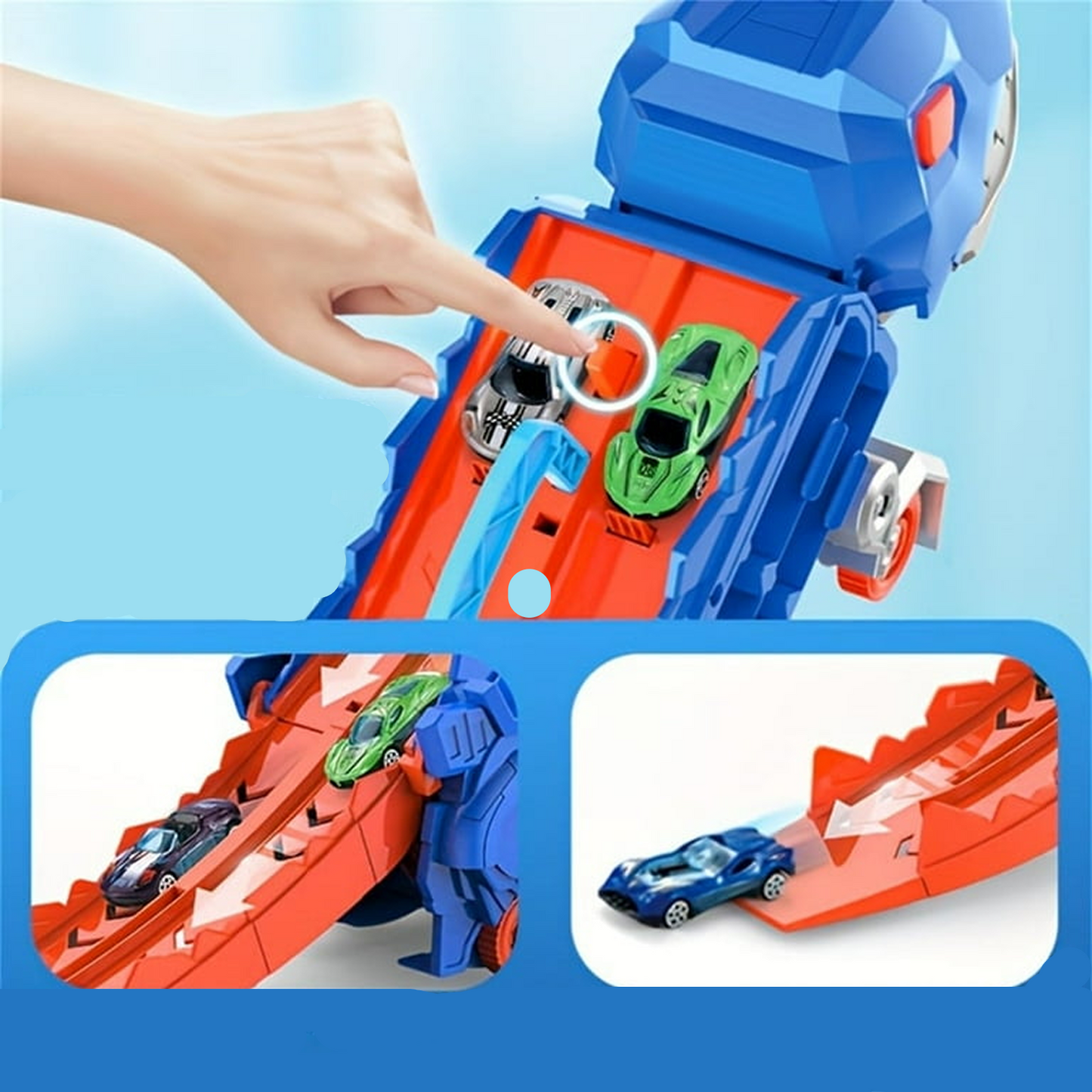 Dinosaur Car Track Set with 6 Cars KidzlyKids