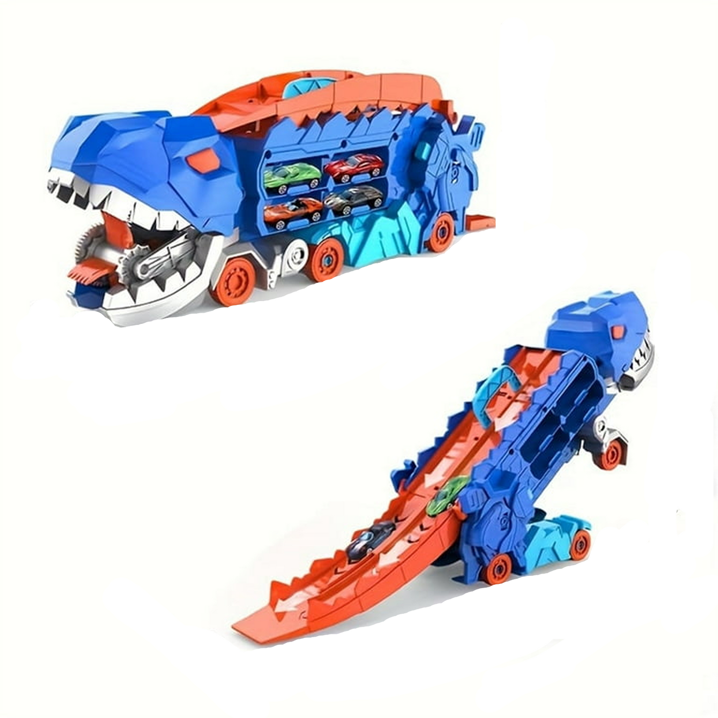 Dinosaur Car Track Set with 6 Cars KidzlyKids