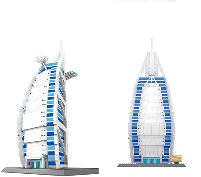 Large Burj Al Arab Architecture Model – Block Building Set KidzlyKids