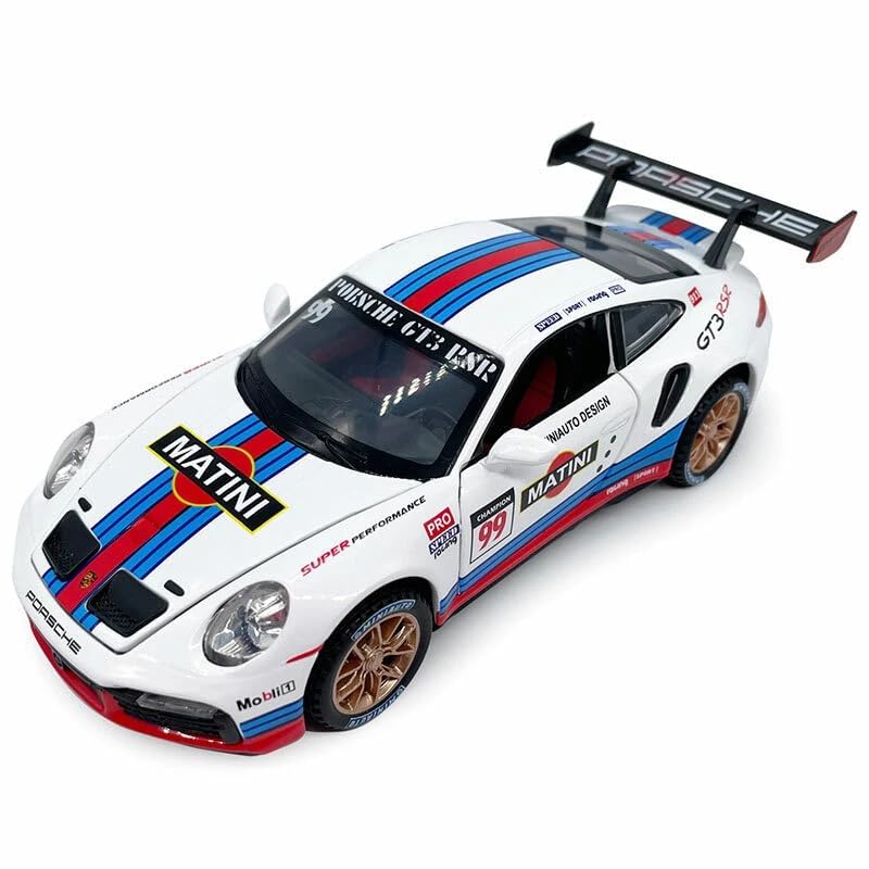Porsche 911 Diecast Model Car – Pull Back Toy with Light & Sound KidzlyKids